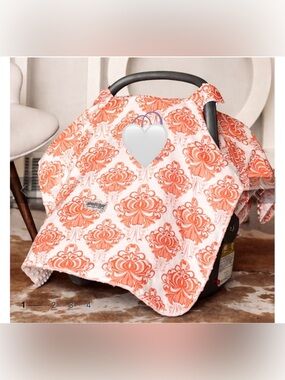 Pink Floral Baby Car Seat Canopy - Canopy Couture Angelina
